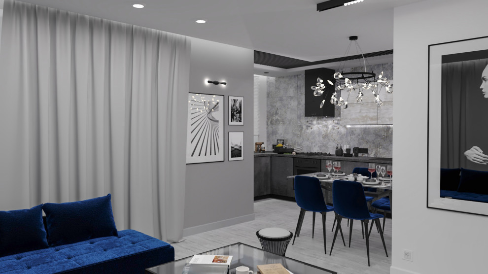 Аскетичный и женственный, лаконичный и смелый интерьер квартиры в трех уровнях