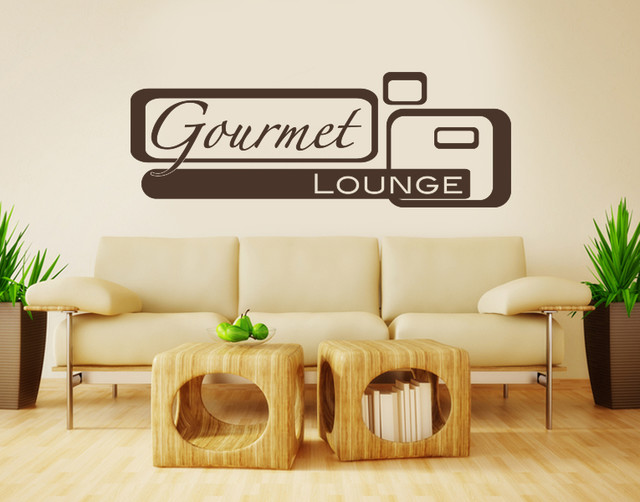 Gourmet Lounge Commercial Wall Decals, Sticker, Mural Vinyl Art Home