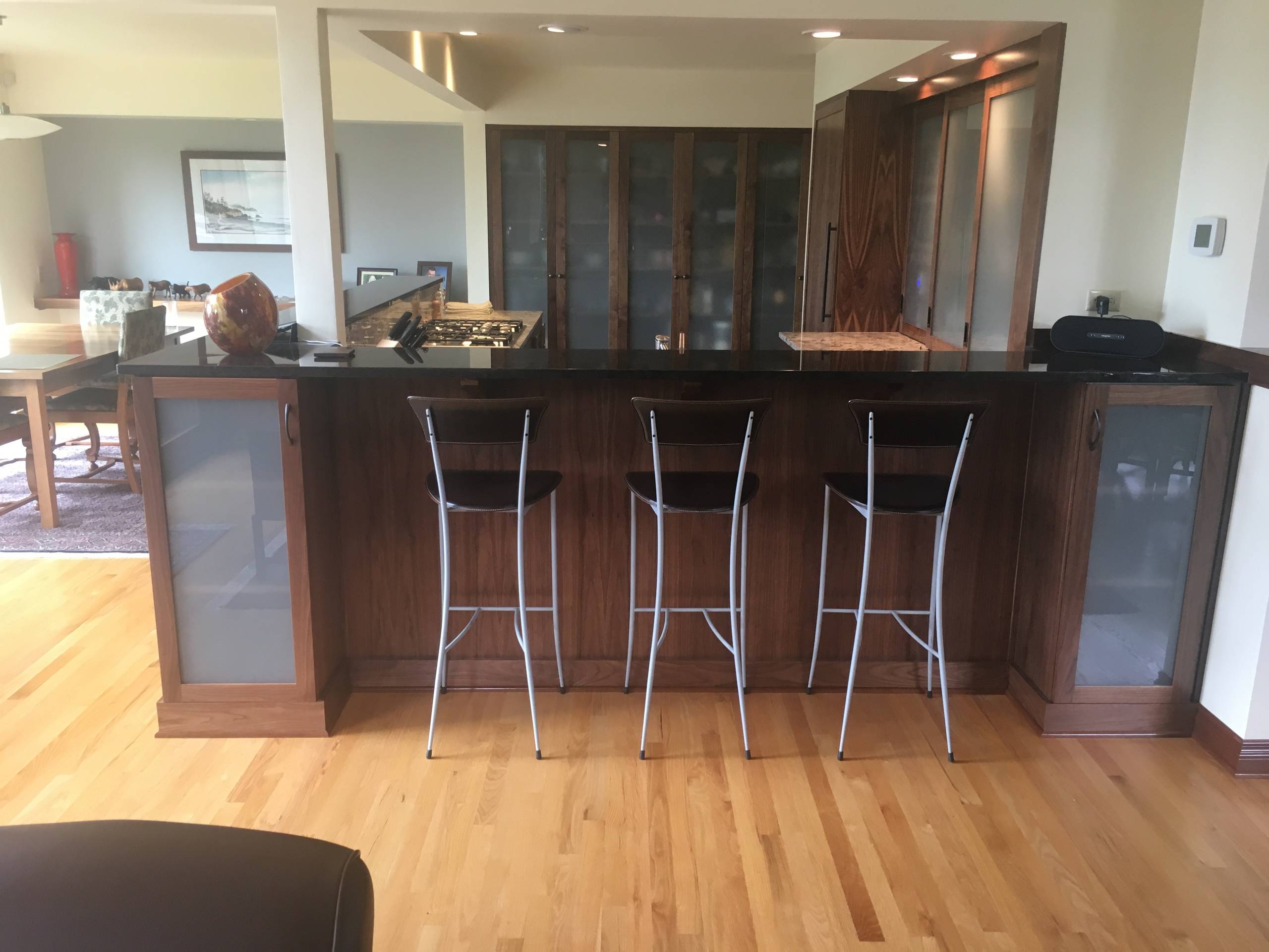 Bellevue/Kitchen Walnut Cabinets