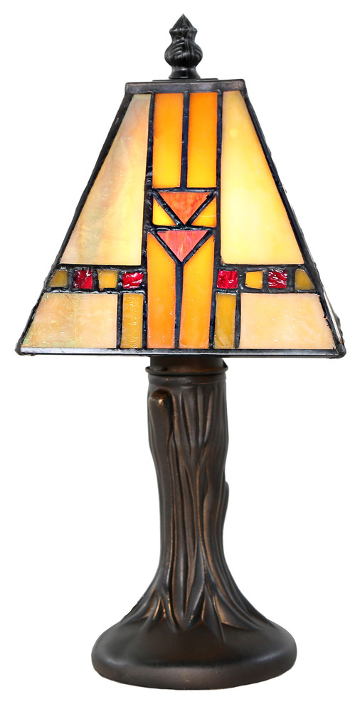 11 Stained Glass Mini Mission Accent Lamp Table Lamps By Buildcom