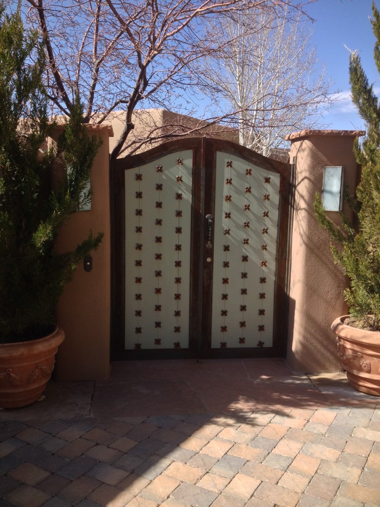 Santa Fe Style Adobe Remodel Santa Fe, NM Southwestern Entry Albuquerque by Pompei's