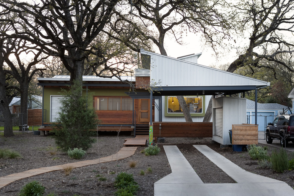 This is an example of an industrial exterior in Austin with metal siding.