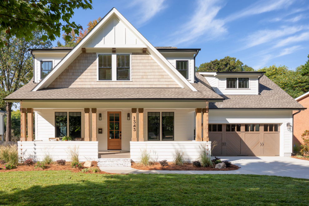 Inspiration for a traditional house exterior in Charlotte.