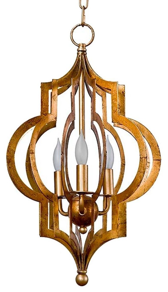 Gothic Revival Hanging Lantern, Gold