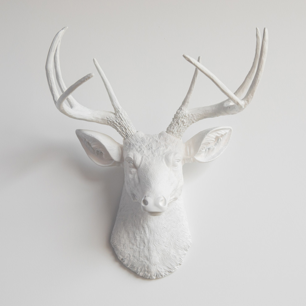 Faux Deer Head Rustic Wall Sculptures by Near and Deer Houzz