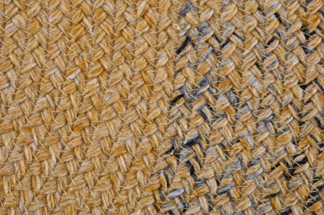 8 X8 Round Blebee Mustard Yellow Gray Jute Area Rug Beach Round Blebee Mustard Yellow Gray
