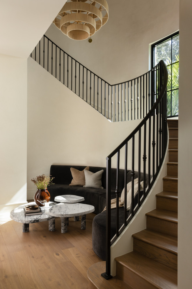 Transitional staircase photo in Orlando