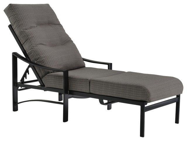 Kenzo Cushion Chaise Lounge, Rich Earth Frame, Rainfall I Cushion