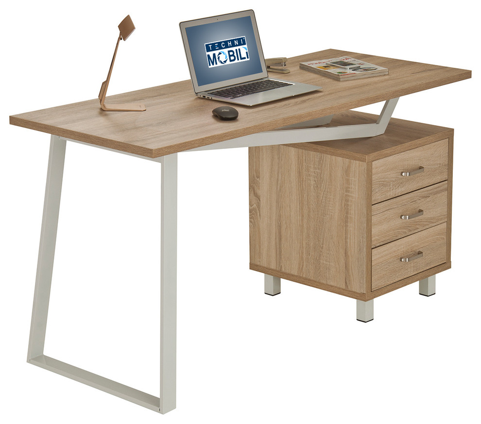 Techni Mobili Modern Design Computer Desk With Storage Sand