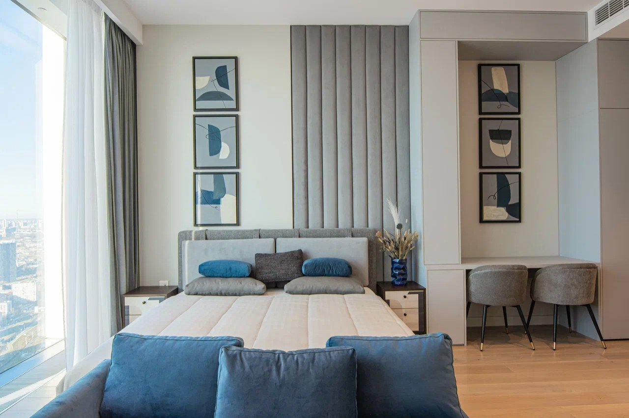 Дизайн интерьера апартаментов в Neva Towers, Москва-Сити (100 м2)