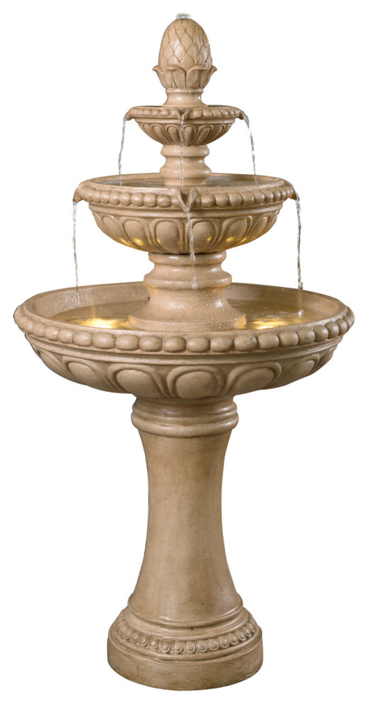 Kenroy 51030SMSNDST LED Fountain, Tucson Modern Outdoor Fountain And Pond Accessories by