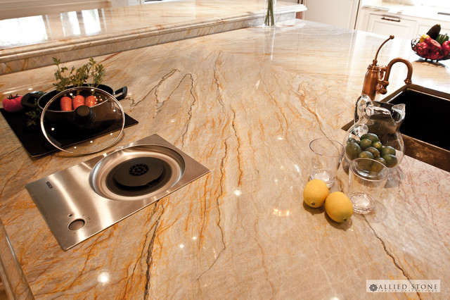 Brazilian Dream Quartzite Countertop Island Contemporary