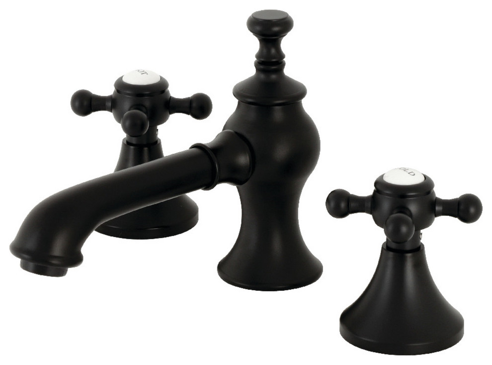 KC7060BX English Country 8 in. Widespread Bathroom Faucet, Matte Black