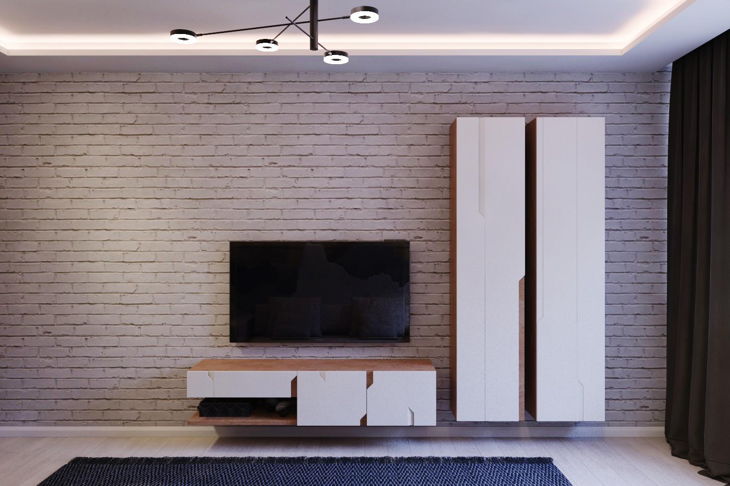 Дизайн интерьера однокомнатной квартиры для сдачи в аренду. Краснодар