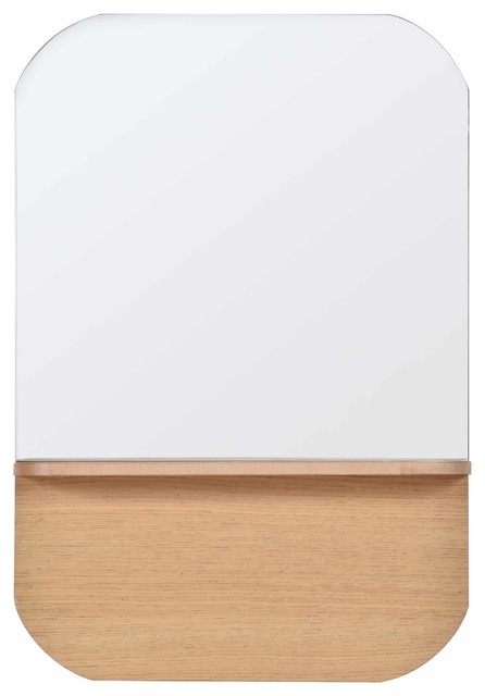 Lund Mirror Oak Wood Veneer Contemporary Wall Mirrors By Innova