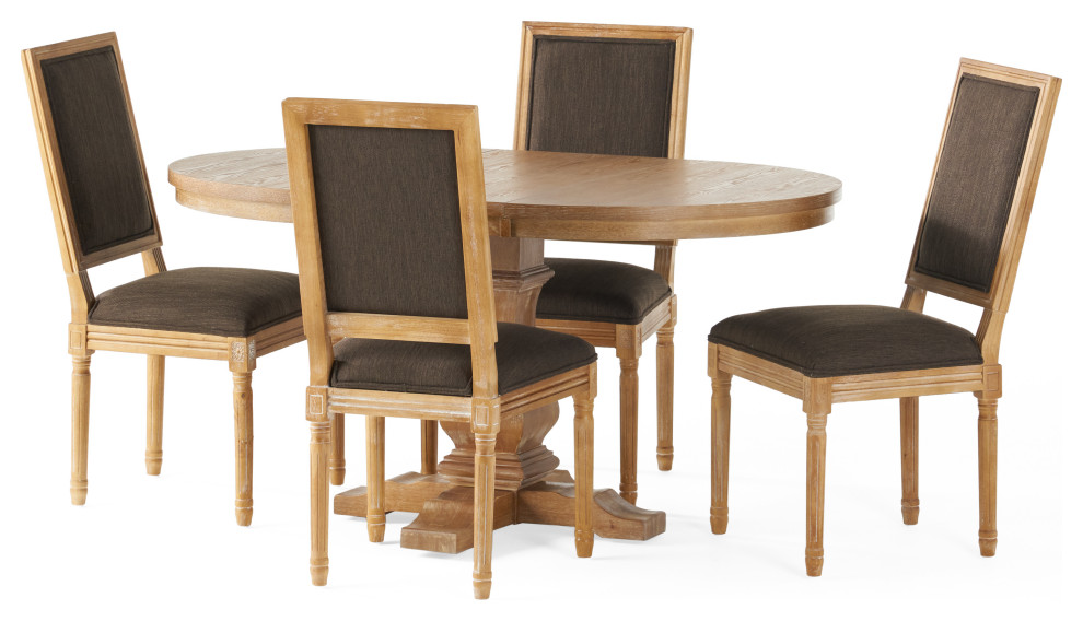 Beckstrom French Country 5Piece Expandable Oval Dining Set French