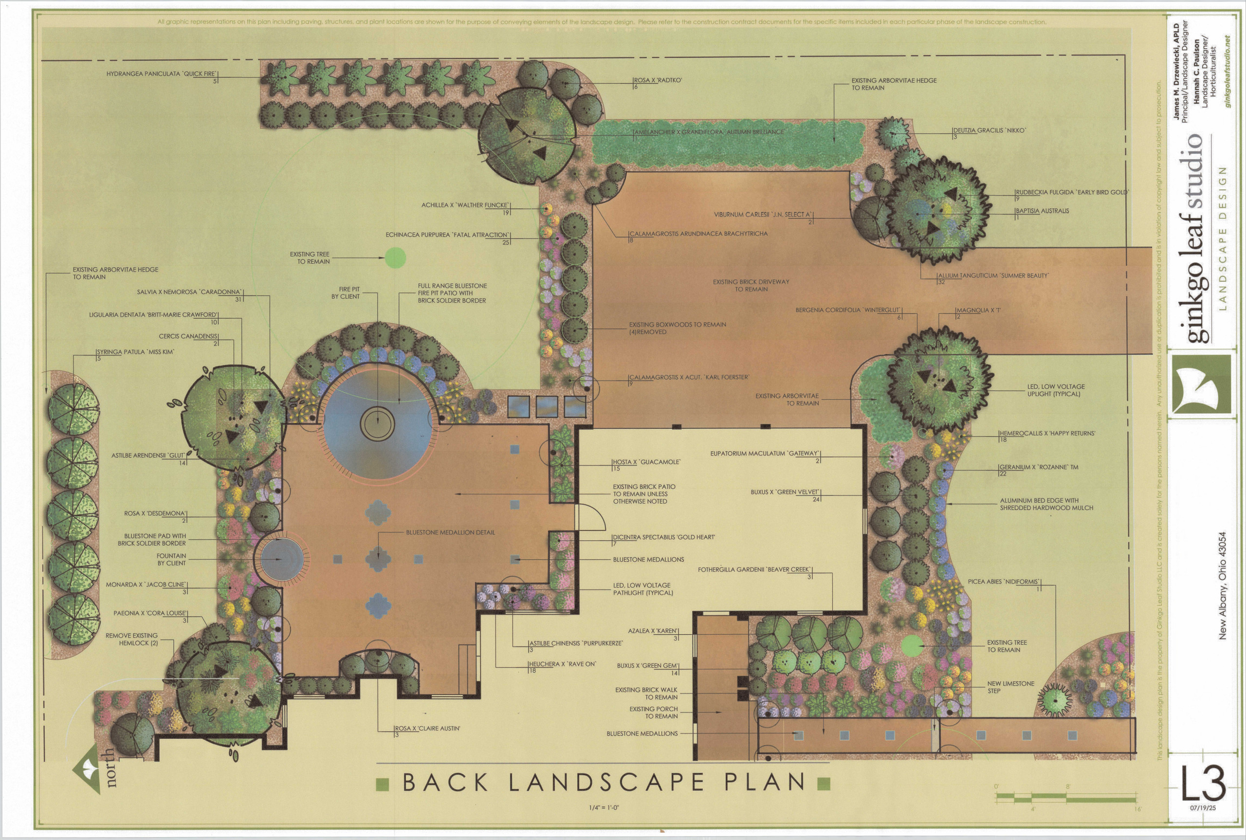 Traditional Front + Backyard Landscape - New Albany, OH