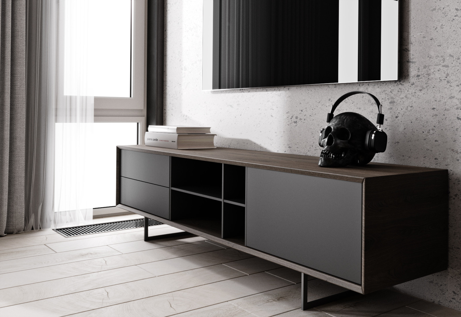 Квартира в темных оттенках