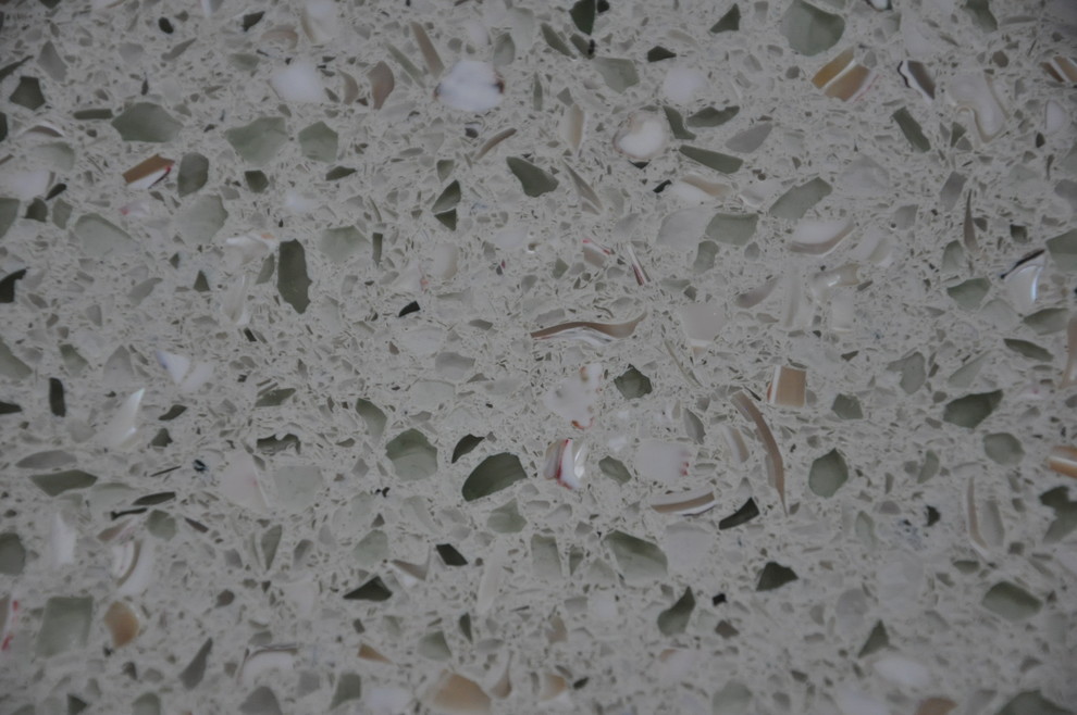 Waterfront Kitchen with Seaglass Island