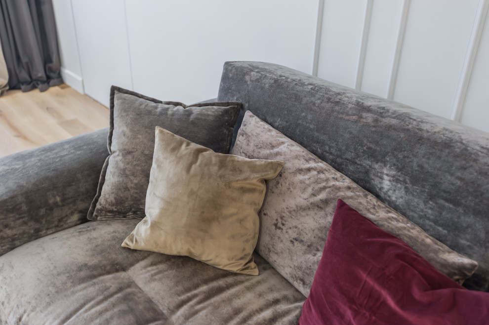 Квартира в современном стиле с зелёной спальней