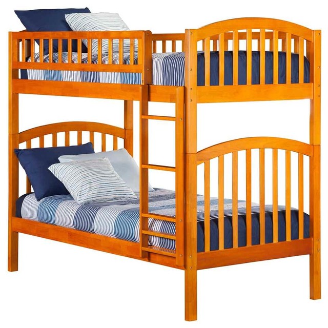 Eco Friendly Wooden Twin Over Bunk Bed Transitional Eco Friendly Wooden Twin Over Bunk Bed Transitional Beds By Ladder