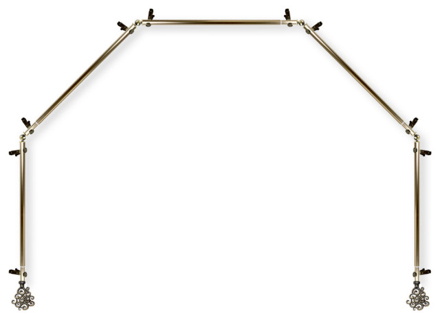 Fabritio 13 16 5 Sided Bay Window Curtain Rod Traditional