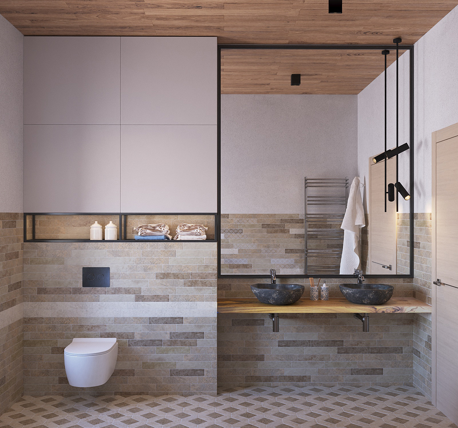 Современный дом для семьи в светлых тонах.