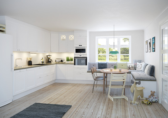 Hvidt landk&oslash;kken country-kitchen