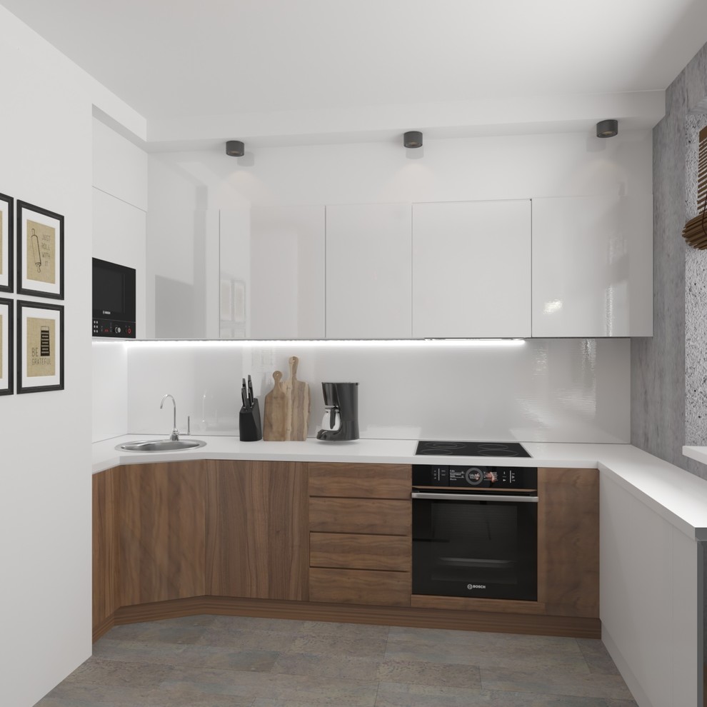 Кухня в стиле индустриальный минимализм