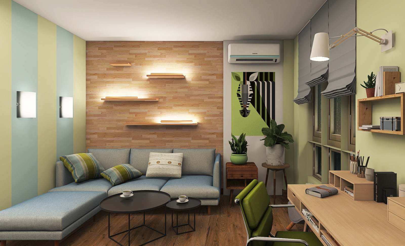 Квартира - студия для сдачи в аренду. Эскизный проект