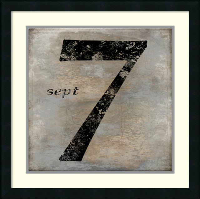 Oliver Jeffries 'Sept' Framed Art Print 22"x22"