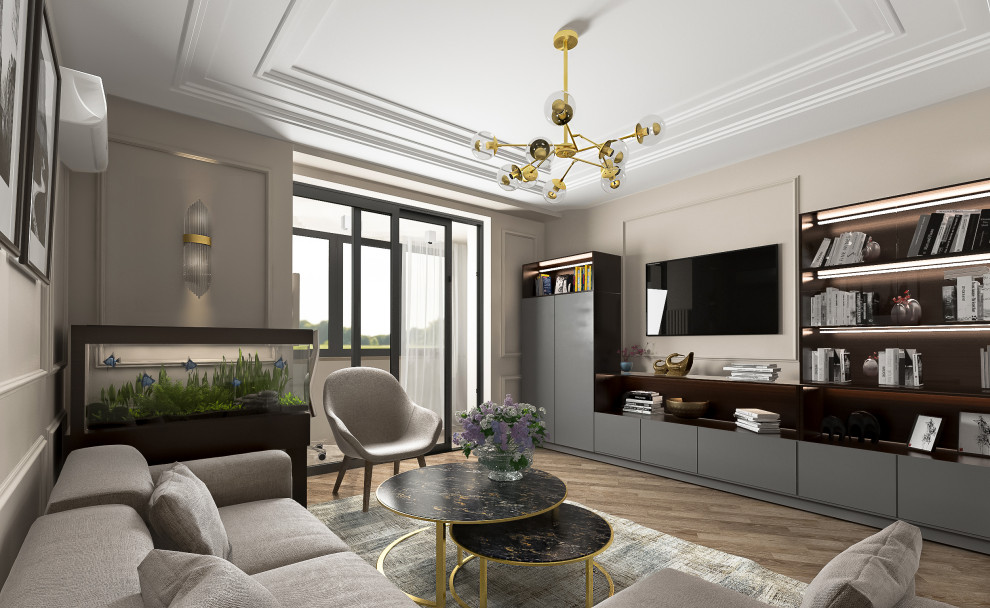 Гостиная  в проекте по ул. Чертановская 48.