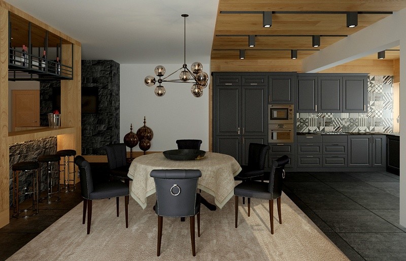 Дизайн-проект интерьера жилого дома с баней