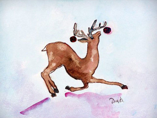 Dancing Deer Door Mat 18x26