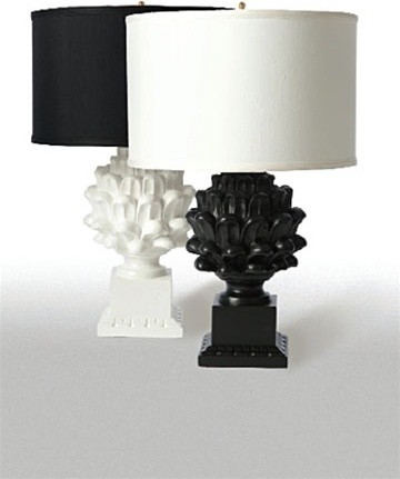 Artichoke Lamp in Gloss White or Satin Black by Barbara Cosgrove