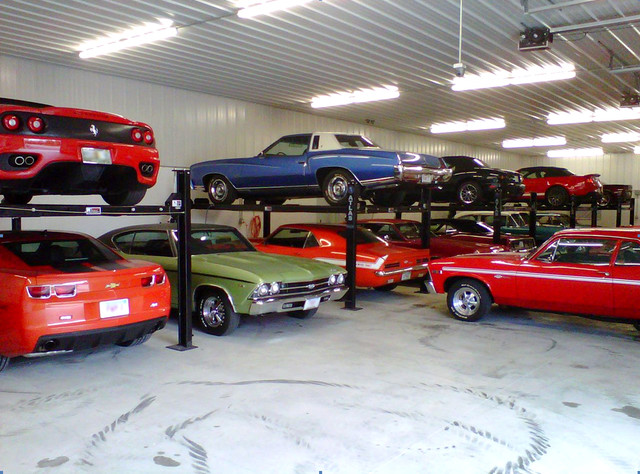 Storage Lifts for Multi-Car Collection - Modern - Garage - Atlanta - by Greg Smith Equipment Sales
