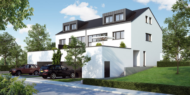 Doppelhaus in Luxemburg contemporary-fasad