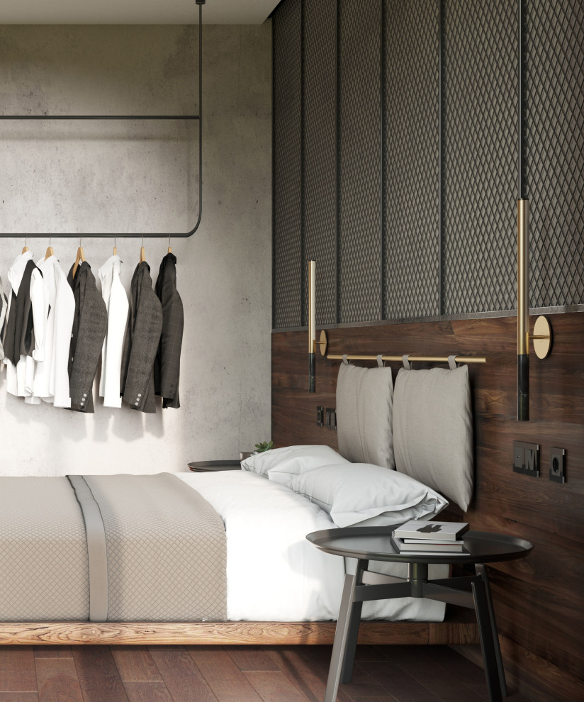 Спальня в стиле лофт