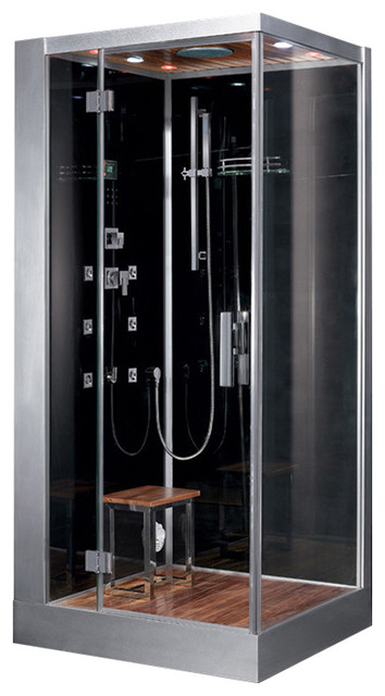 Ariel Platinum DZ960F8 L Steam Shower 39.3 x 35.4 x 89.2, Black, Left