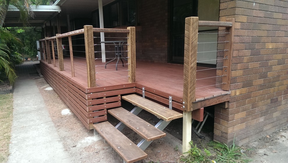 This is an example of a small deck in Brisbane.