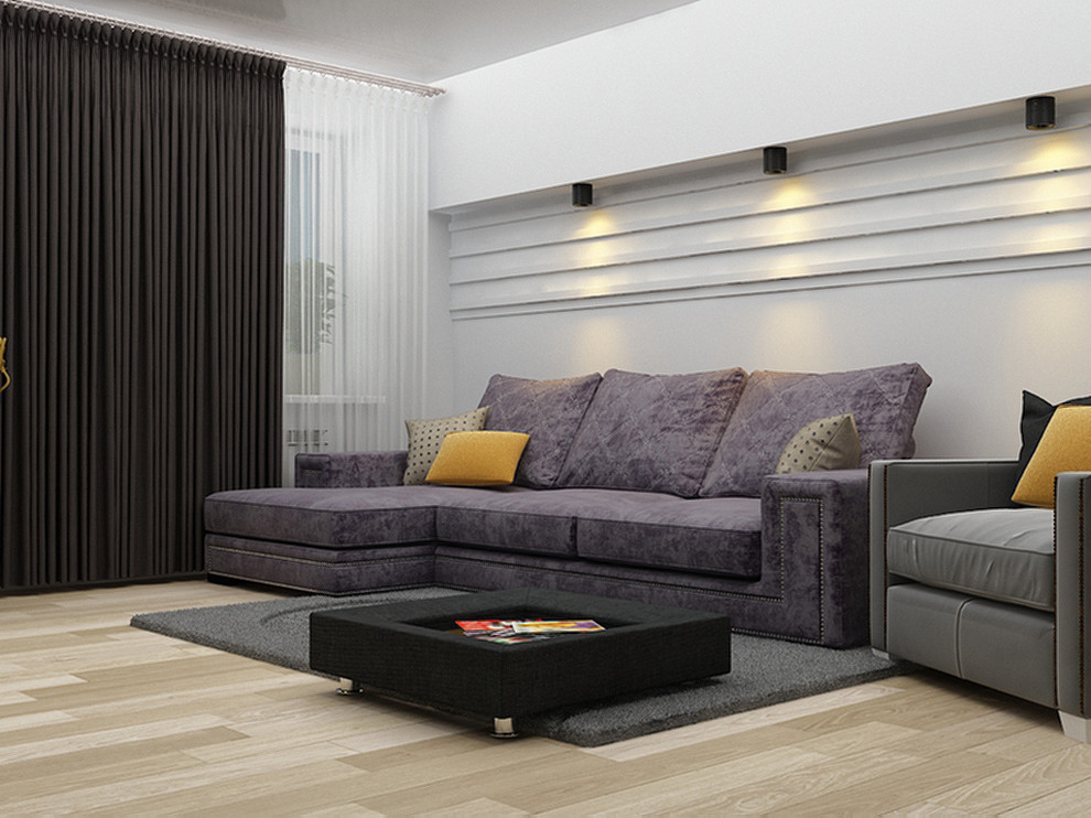 Дизайн-проект квартиры студии зона гостиной