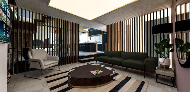 Blackwell Road contemporary-vardagsrum