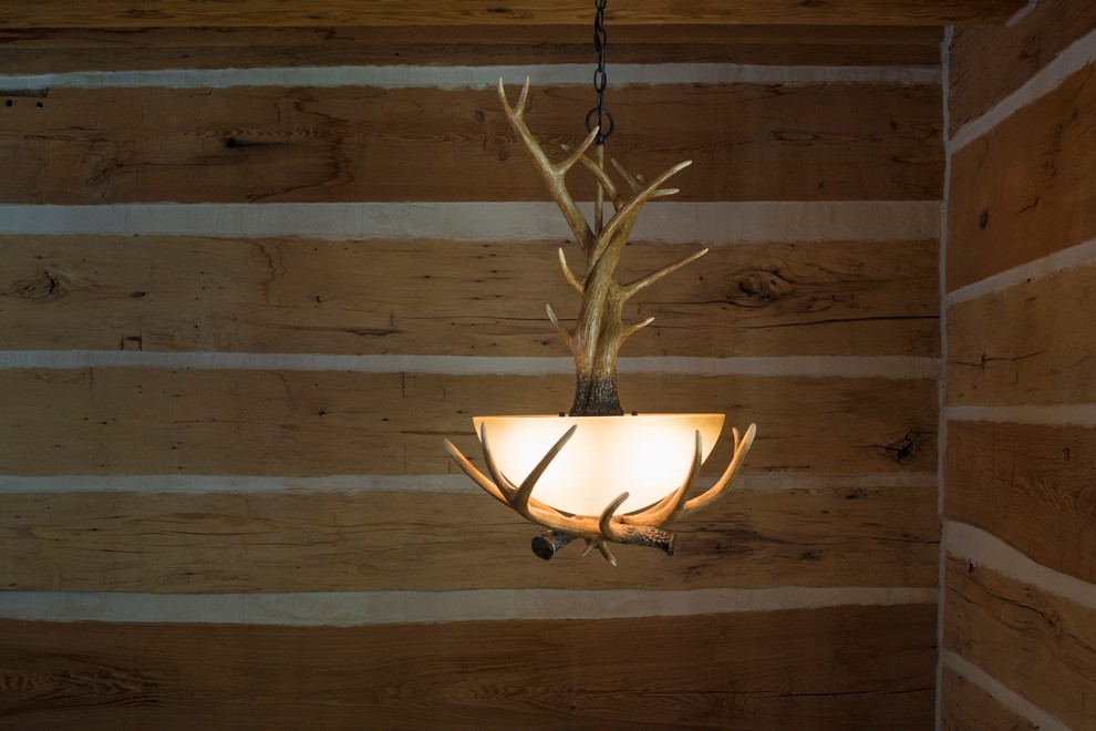Inspiration for a rustic dining room remodel in Chicago