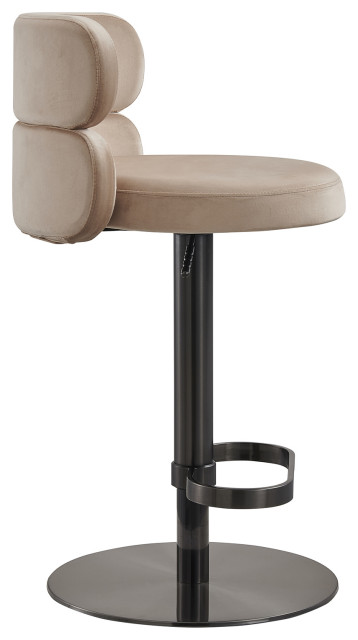 Modern Bar Stool Single Counter High Stool Height Adjustable Swivel ...