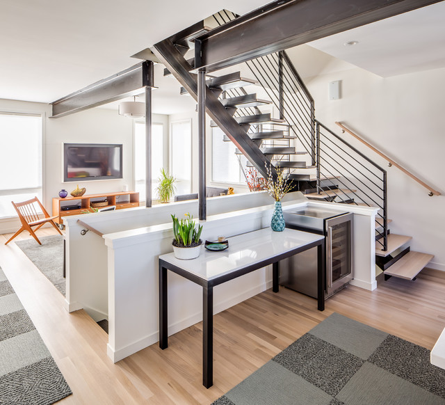 Linden Hills Modern Cottage moderno-escalera