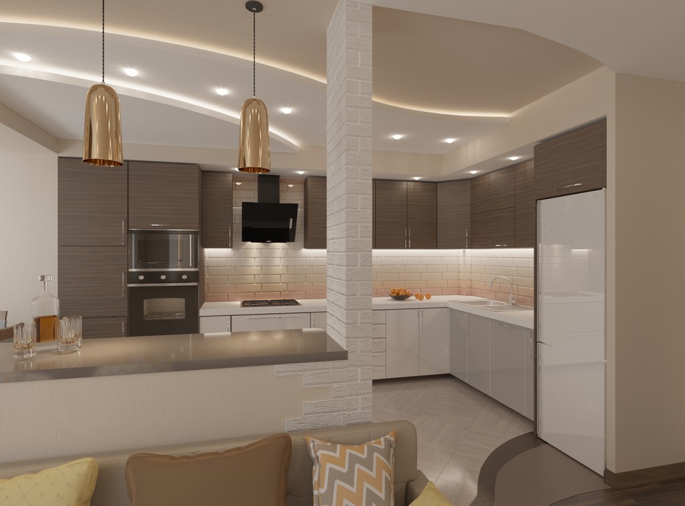 Дизайн квартиры-студии для молодой семьи