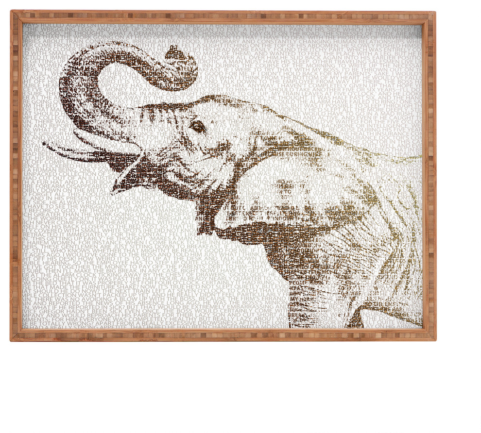 Belle13 The Wisest Elephant Rectangular Tray, Extra Large