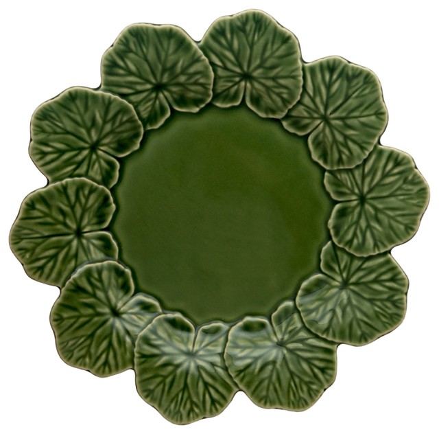 Geranium Dinner Plate, Green