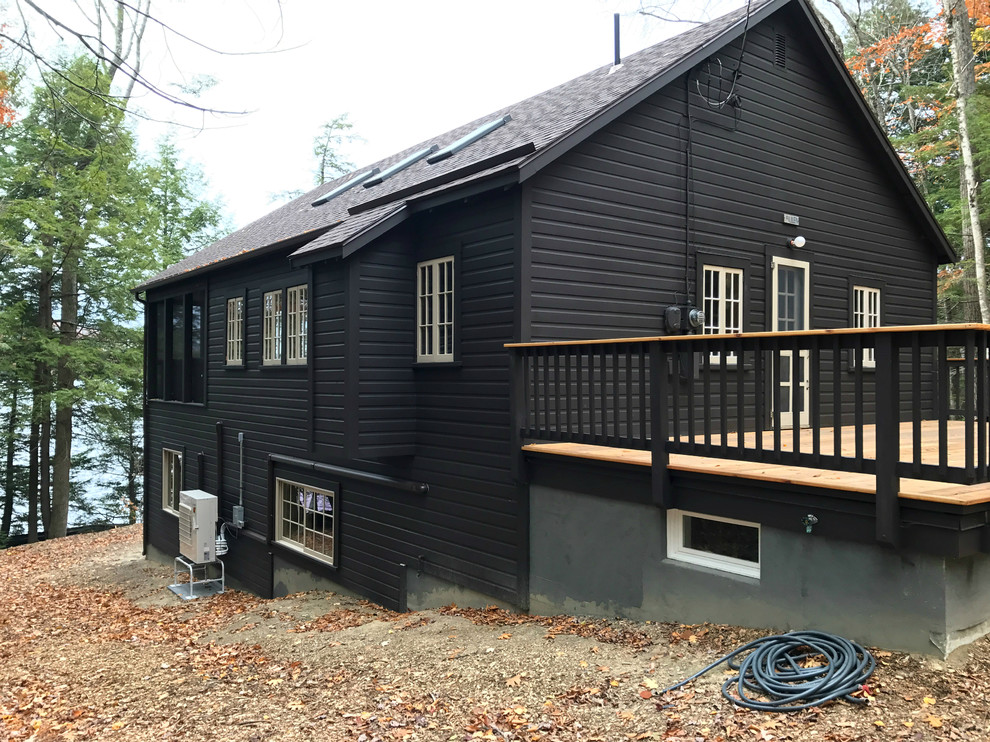 Example of a mountain style exterior home design in Boston