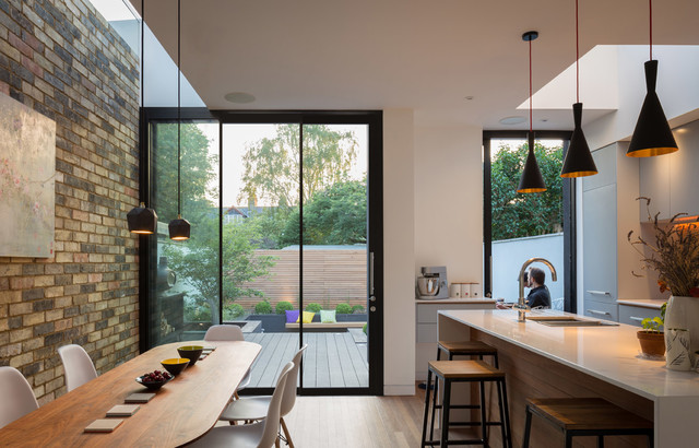Stylish Central Cambridge Extension contemporary-dining-room